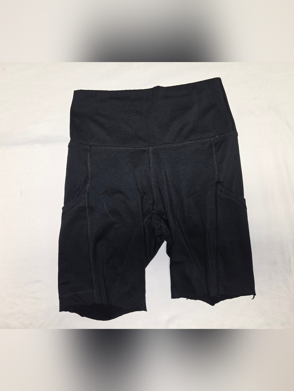 aerie Black High-Rise Bike Shorts with Side Pockets